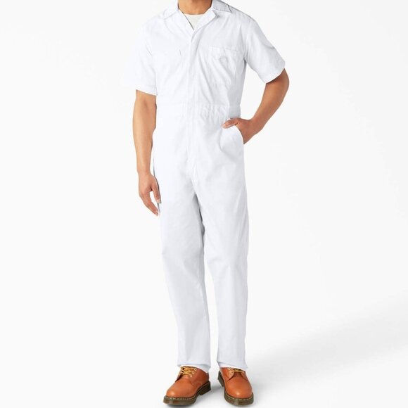 Dickies Men's Short Sleeve Coveralls in White Color in size Small Regular - Picture 1 of 6